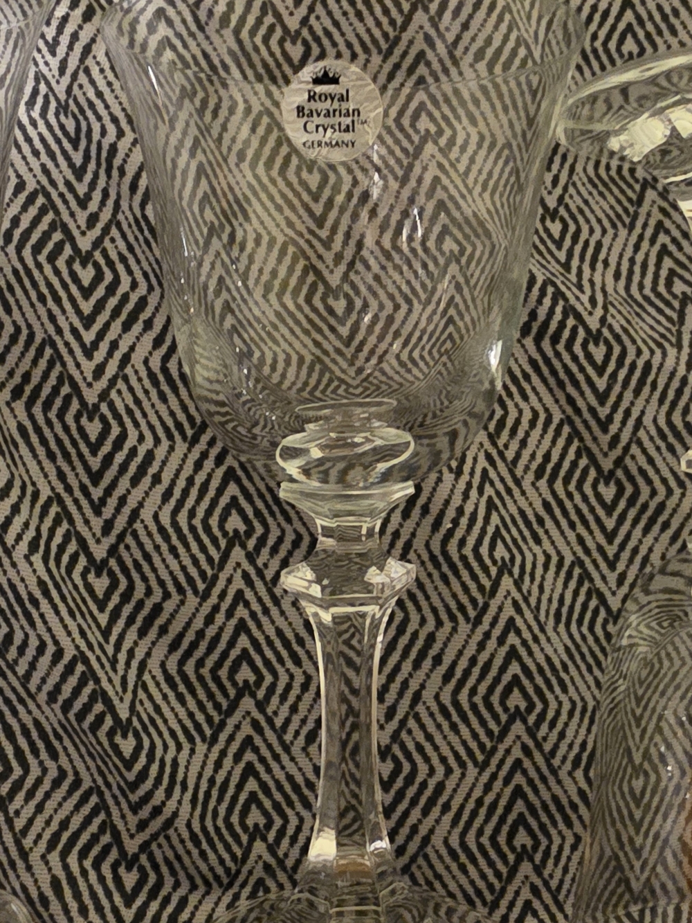Clear Stemmed Wine Glass